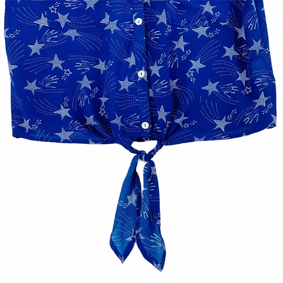 Cropped & Sheer Shooting Star Blouse - Picture 4 of 10